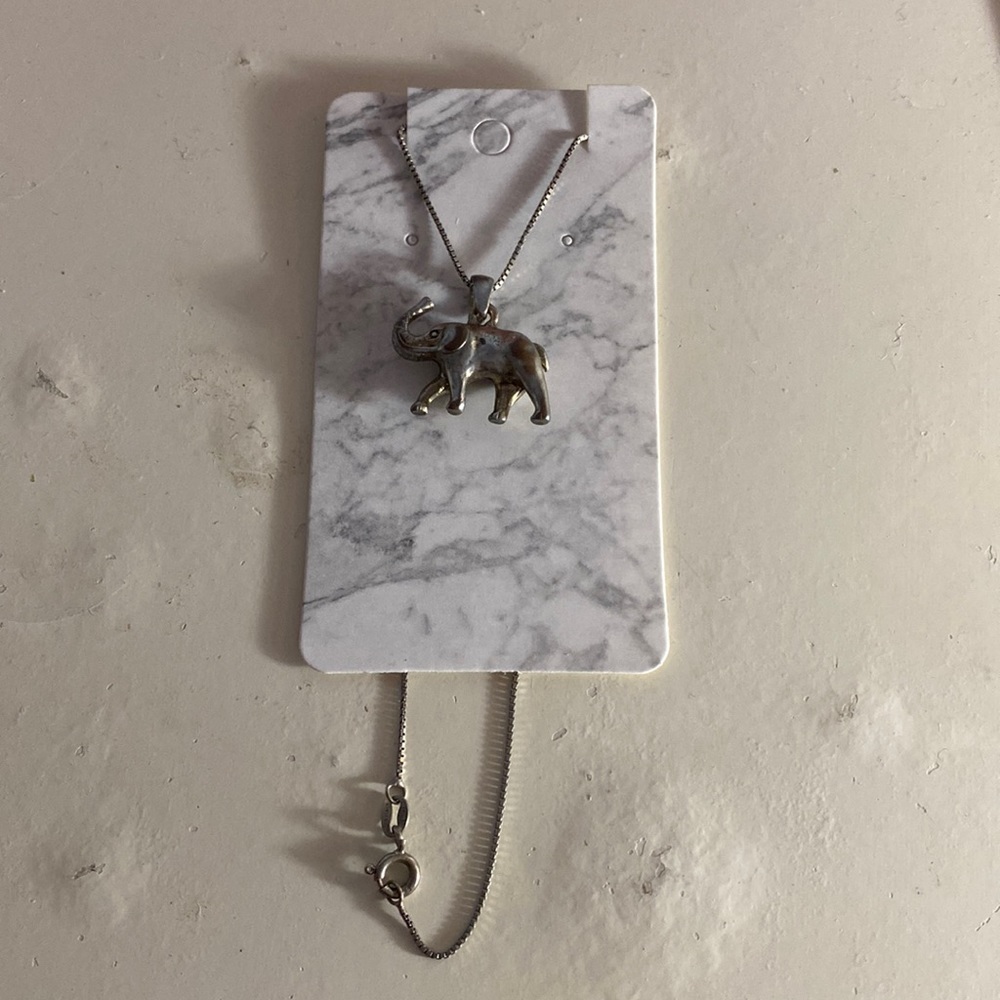 Elephant charm necklace